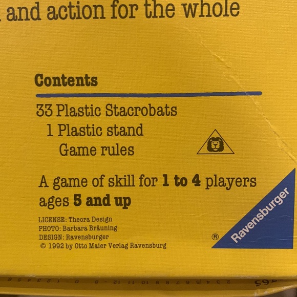 VINTAGE 💛STACROBATS BY RAVENSBURGER 1992 EDITION FOR 1-4 PLAYERS AGES 5 AND UP - Picture 6 of 6